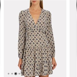 VERONICA BEARD Delray Printed Silk Mini Dress